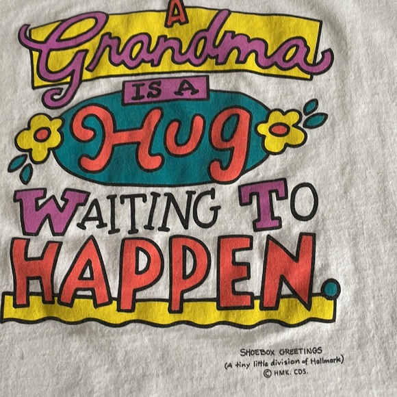 Vintage Jerzees Grandma Hug Colorful Retro Tee Shirt - Picture 3 of 9